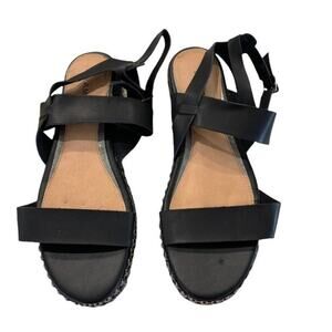 Rampage Sz 9‎ Kinnect Black Ankle Strap Sandals
